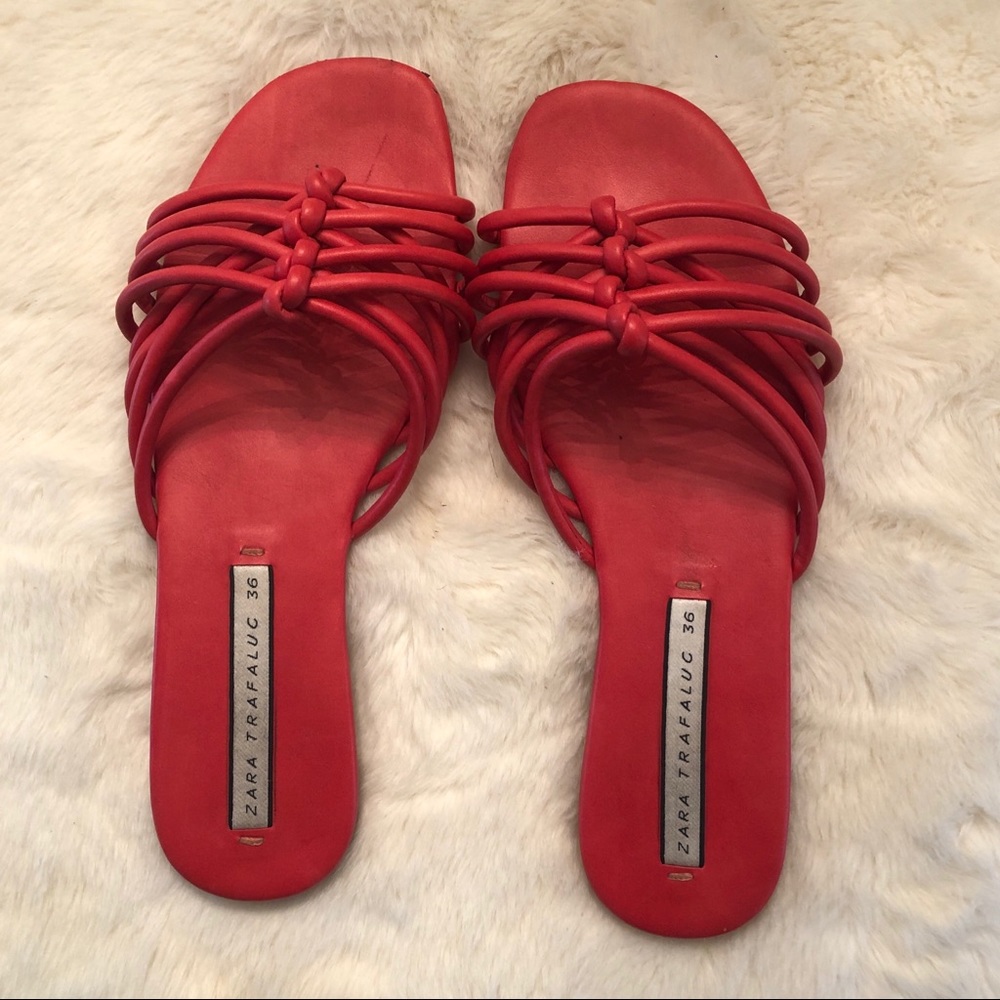 Red Zara slides